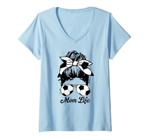 Damen Soccer Mom Life T-Shirt mit V-Ausschnitt von Soccer Mom - Apparel & Gifts