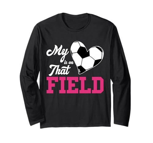 Fußball-Mama Mein Herz ist auf dem Feld Langarmshirt Fußball-Mama Mein Herz ist auf dem Feld Langarmshirt von Soccer Mom - Apparel & Gifts