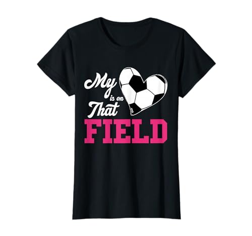 Fußball-Mama Mein Herz ist auf dem Feld T-Shirt von Soccer Mom - Apparel & Gifts
