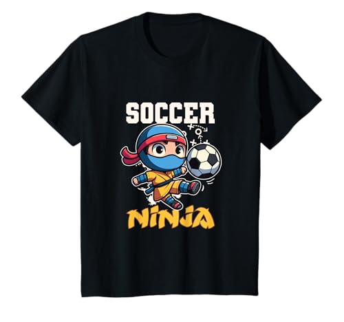 Kinder Fußball-Ninja-lustiges Fußballspieler-Trainingsspiel T-Shirt Kinder Fußball-Ninja-lustiges Fußballspieler-Trainingsspiel T-Shirt von Soccer Ninja & Sports Designs