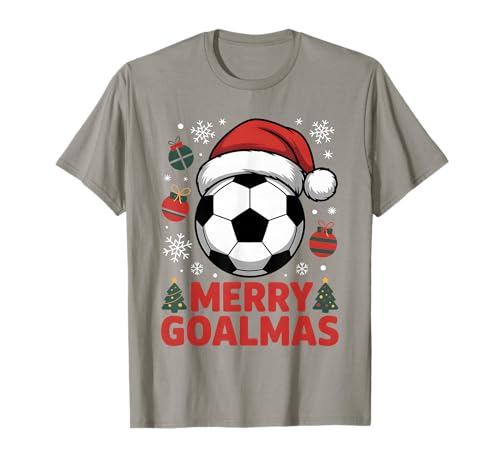 Merry Goalmas Weihnachtsmann-Fußball-Grafik für Kinder und Jungen T-Shirt von Soccer Sports Christmas Gifts Outfits