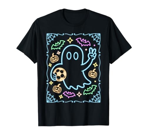 Niedlicher Halloween Kinder Junge Blau Ghost Soccer Bruh Peace Out Boo T-Shirt Niedlicher Halloween Kinder Junge Blau Ghost Soccer Bruh Peace Out Boo T-Shirt von Soccer Tees NYC