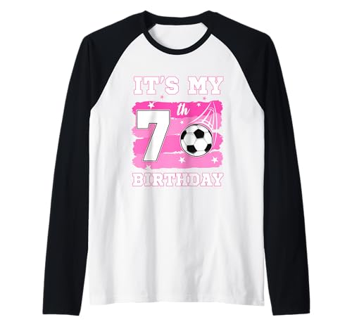 Es ist Mein 7. Geburtstag Fußball-Thema 7 Year Old Girl Bday Raglan Es ist Mein 7. Geburtstag Fußball-Thema 7 Year Old Girl Bday Raglan von Soccer Theme 7 Year Old Birthday Girl Gift