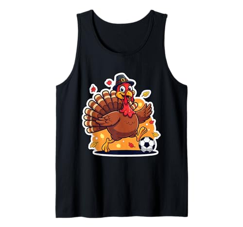 Fußball Türkei Thanksgiving Jungen Mädchen Kinder Herbst Fußball Tank Top von Soccer Turkey Thanksgiving Boys Girls Products