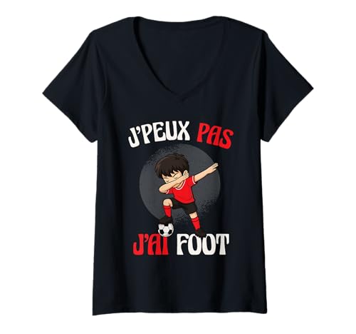 Damen Ich kann nicht Fußball haben, Kind, Junge, Humor, Spieler. T-Shirt mit V-Ausschnitt Damen Ich kann nicht Fußball haben, Kind, Junge, Humor, Spieler. T-Shirt mit V-Ausschnitt von Soccer fans By GTSTDesign Store