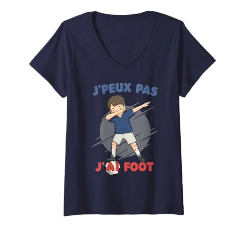 Damen Ich kann nicht Fußball haben, Kind, Junge, Humor, Spieler. T-Shirt mit V-Ausschnitt Damen Ich kann nicht Fußball haben, Kind, Junge, Humor, Spieler. T-Shirt mit V-Ausschnitt von Soccer fans By GTSTDesign Store