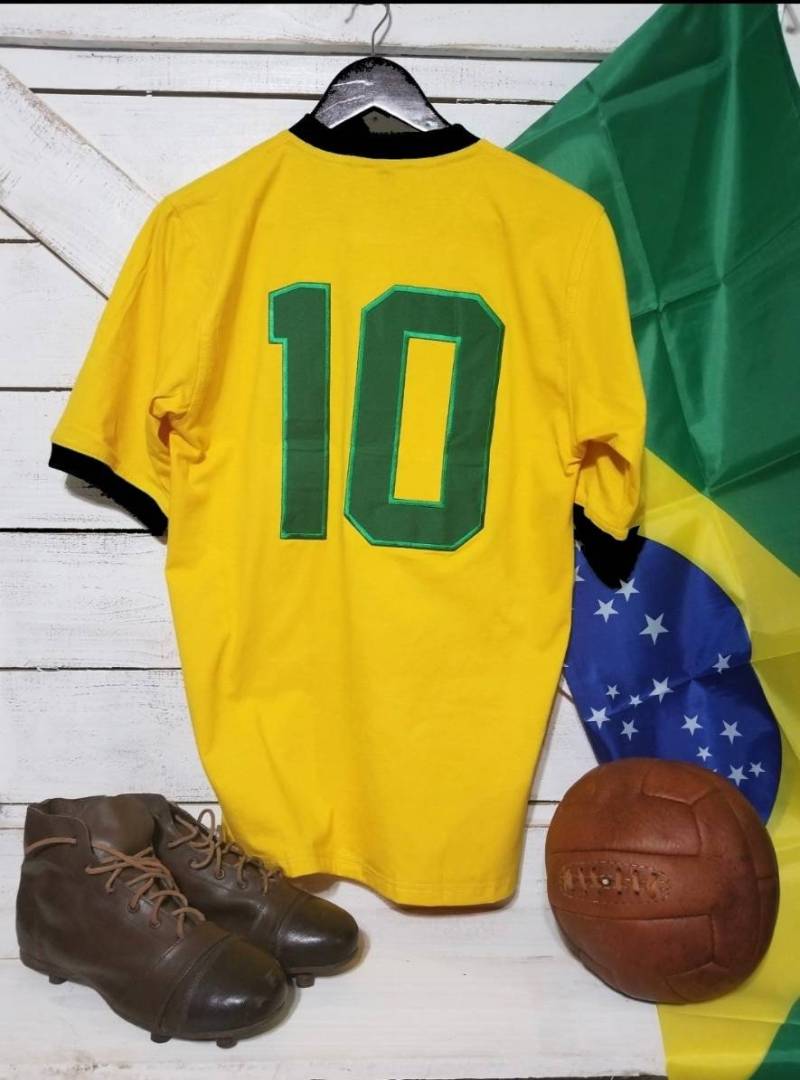 Brasilien 1970 Wm Trikot Pele #10 von SoccerCity