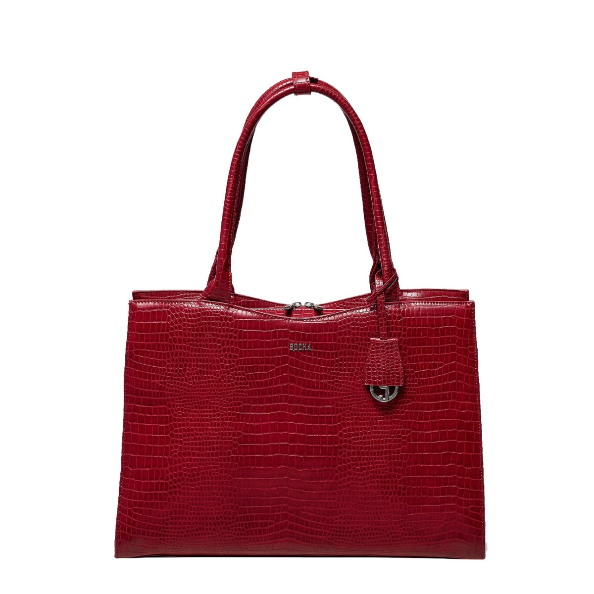 Socha Business Tasche Midi, 13,3" Laptoptasche für Frauen -Croco von Socha