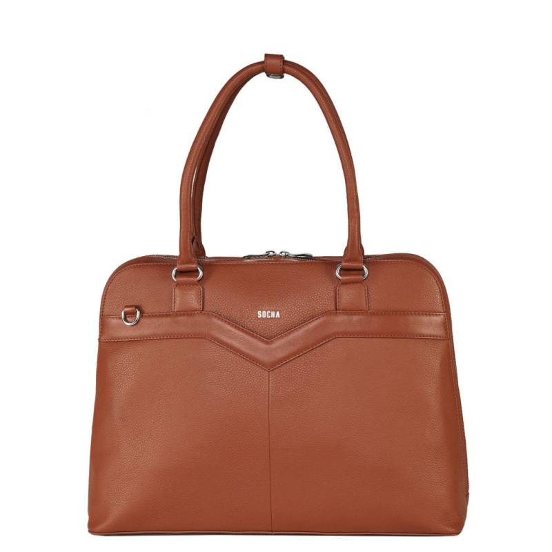 Socha Diamond Couture 15.6", Laptoptasche Damen - Cognac von Socha