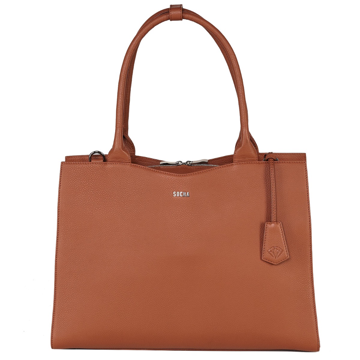 Socha Diamond Edition 15", Laptoptasche Damen - Cognac von Socha