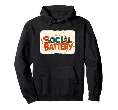 Bunte Social Batterie für Jungen und Mädchen Pullover Hoodie von Social Battery Outfit