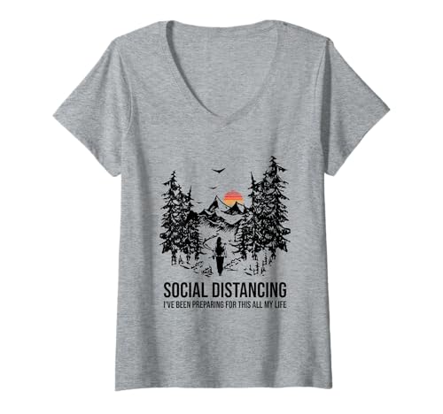 Damen Hemd zur sozialen Distanzierung | Introvert Antisocial T-Shirt mit V-Ausschnitt Damen Hemd zur sozialen Distanzierung | Introvert Antisocial T-Shirt mit V-Ausschnitt von Social Distancing Antisocial Introvert Shirts