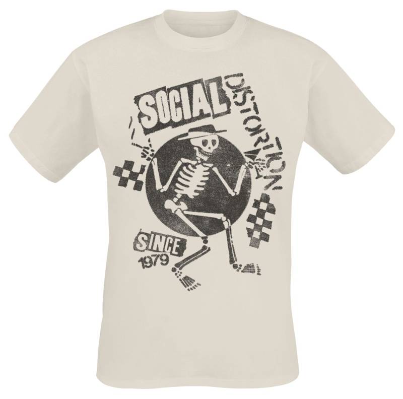 Social Distortion Checkered Skelly T-Shirt natur in XL von Social Distortion