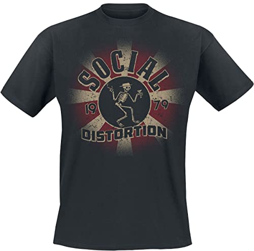 Social Distortion Eclipse Männer T-Shirt schwarz XL 100% Baumwolle Band-Merch, Bands von Social Distortion