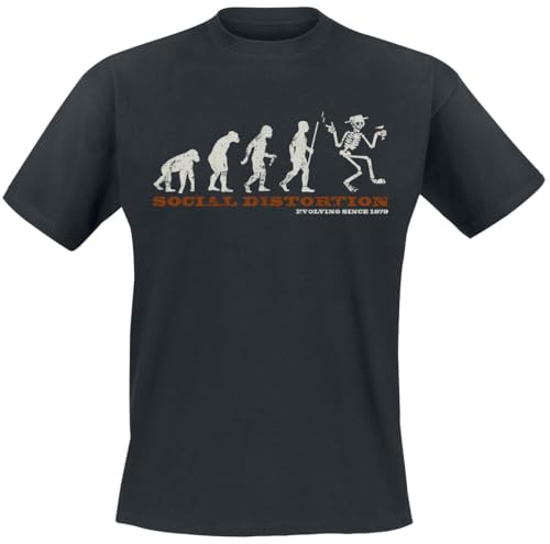 Social Distortion Evolution Männer T-Shirt schwarz M 100% Baumwolle Band-Merch, Bands von Social Distortion