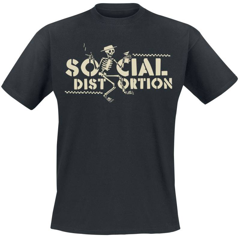 Social Distortion T-Shirt - Checkered Skellie - S bis 3XL - für Männer - Größe S - schwarz  - Lizenziertes Merchandise! von Social Distortion
