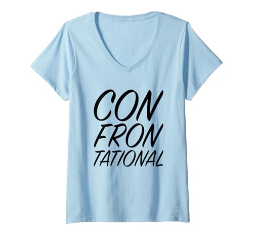 Damen Konfrontative Protesttextgestaltung T-Shirt mit V-Ausschnitt Damen Konfrontative Protesttextgestaltung T-Shirt mit V-Ausschnitt von Social Justice Champions
