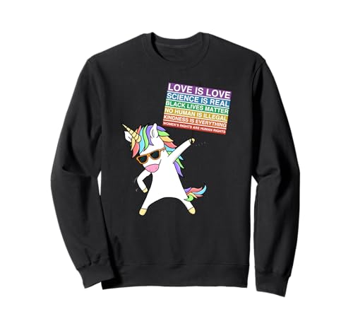 Social Justice Unicorn Protest Damen Gleichheit Egalitär Sweatshirt von Social Justice Education Unicorn Apparel