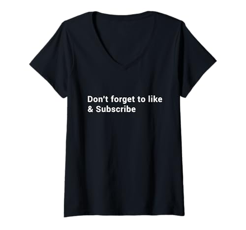 Damen Vergessen Sie Nicht zu liken und zu abonnieren - Blogger Influencer T-Shirt mit V-Ausschnitt Damen Vergessen Sie Nicht zu liken und zu abonnieren - Blogger Influencer T-Shirt mit V-Ausschnitt von Social Media Content Creator