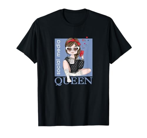Social Media Queen Brunette Girl T-Shirt Social Media Queen Brunette Girl T-Shirt von Social Media Queen