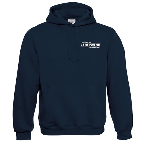 Social Netwear | Personalisierter Feuerwehr Hoodie Kapuzenpulli mit Druck auf Brust & Rücken | Individuelles Design für Feuerwehr-Fans | Feuerwehrjubiläum von Social Netwear