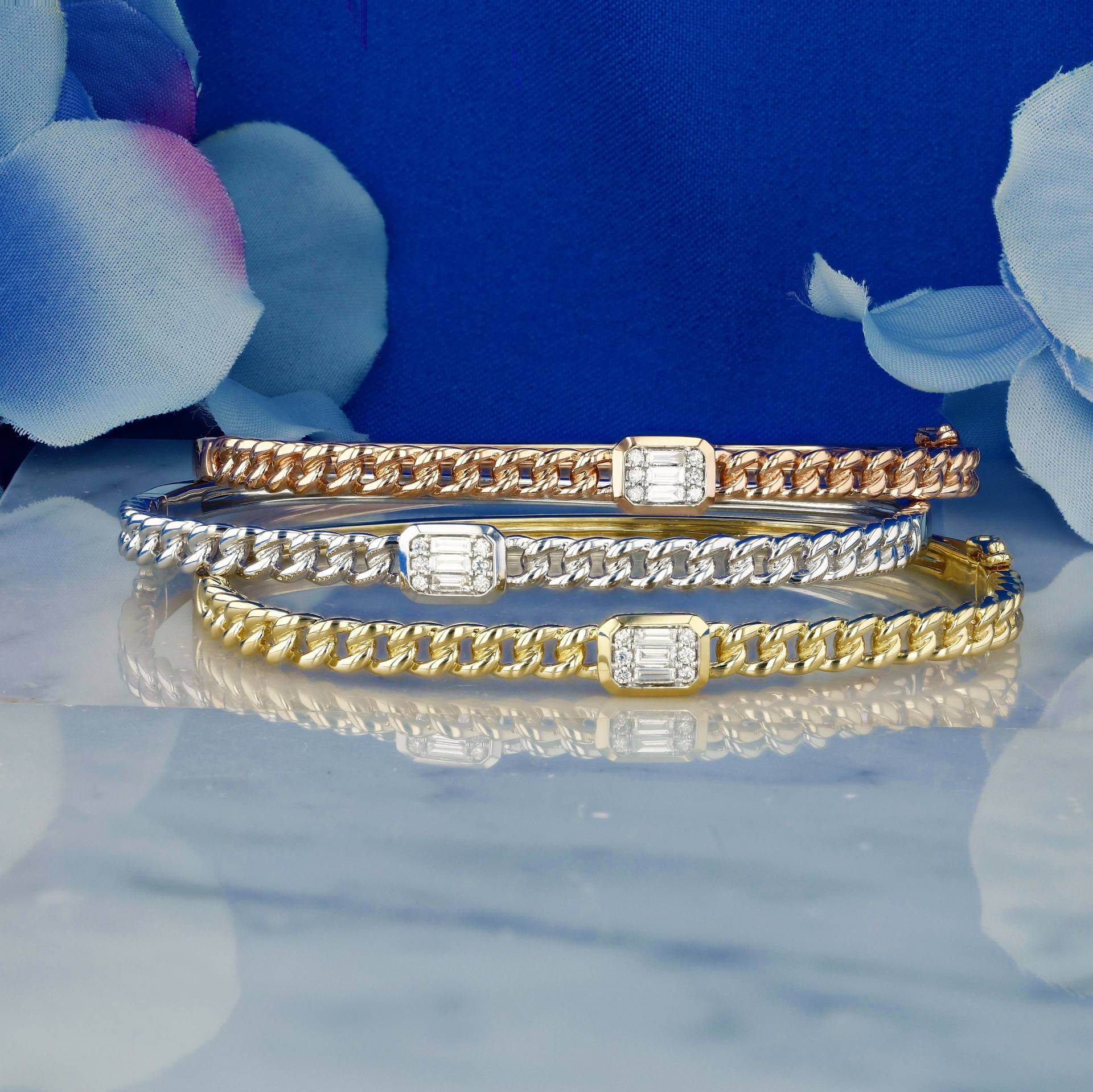 14K Solid Gold Natürliche Diamant Baguette Und Runde Smaragd Cut Look Cuban Link Statement Armreif Für Frauen Weiß Gelb Roségold 14K Solid Gold Natürliche Diamant Baguette Und Runde Smaragd Cut Look Cuban Link Statement Armreif Für Frauen Weiß Gelb Roségold von SocialValue