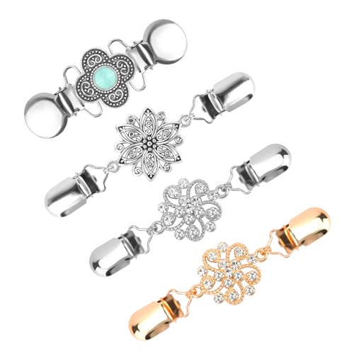4Pcs Waist Clip, Cinch Clip for Women Cardigan Brooch Shirt Clips für Kleidung, Pullover Fashion Accessories Brosche Damen, Versatile Clothing Clips 4Pcs Waist Clip, Cinch Clip for Women Cardigan Brooch Shirt Clips für Kleidung, Pullover Fashion Accessories Brosche Damen, Versatile Clothing Clips von Sociaooil