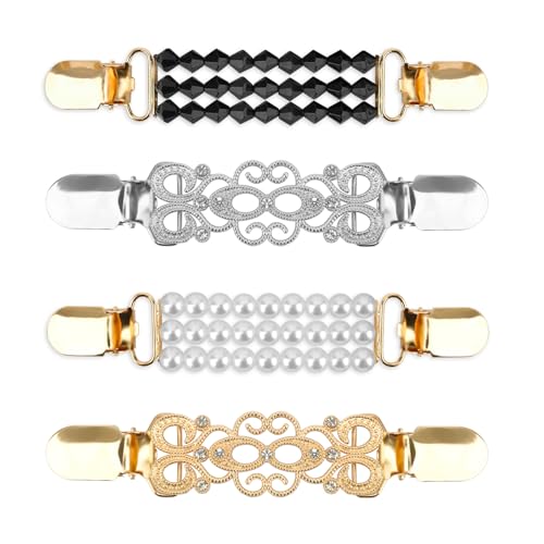 4Pcs Waist Clip Gold, Cinch Clip for Women Cardigan Brooch Shirt Clips für Kleidung, Pullover Fashion Accessories Brosche Damen, Versatile Clothing Clips 4Pcs Waist Clip Gold, Cinch Clip for Women Cardigan Brooch Shirt Clips für Kleidung, Pullover Fashion Accessories Brosche Damen, Versatile Clothing Clips von Sociaooil