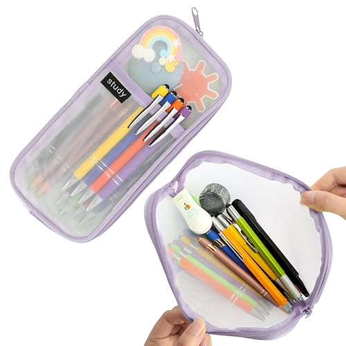 Federmäppchen mit großem Fassungsvermögen, Netz-Federmäppchen, Federmäppchen mit mehreren Fächern, großes Federmäppchen, Organizer, Stifteetui, tragbare Schreibwaren-Stifthülle für Schule, von Sociaooil