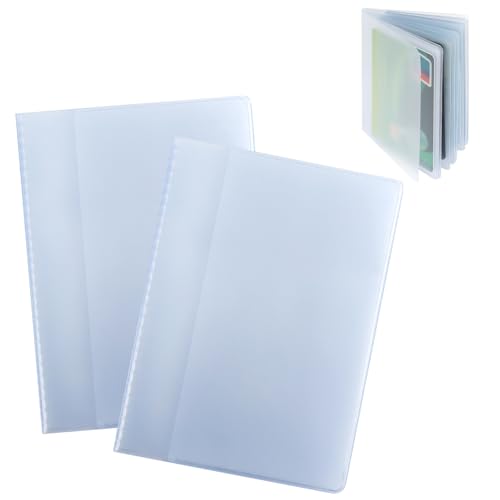 Sociaooil 2-teiliges Kartenhalter-Set aus Kunststoff – 10 Seiten mit 20 Fächern und 10 Seiten mit 10 Fächern für Kredit-/Bank-/Visitenkarten | schlanker Karten-Organizer für Damen und Herren (schwarz Sociaooil 2-teiliges Kartenhalter-Set aus Kunststoff – 10 Seiten mit 20 Fächern und 10 Seiten mit 10 Fächern für Kredit-/Bank-/Visitenkarten | schlanker Karten-Organizer für Damen und Herren (schwarz von Sociaooil