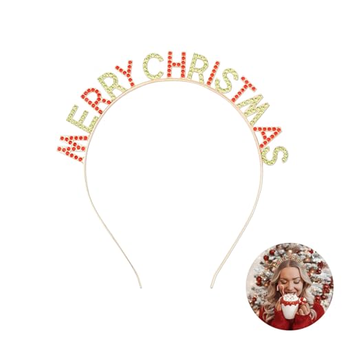 Weihnachts Haarreif,Haarreifen Weihnachten,Frohe Weihnachten Stirnband,Weihnachtshaarreifen Erwachsene,Weihnachts Accessoires,Weihnachts Kopfschmuck,Christmas Headband Party Damen Mädchen von Sociaooil