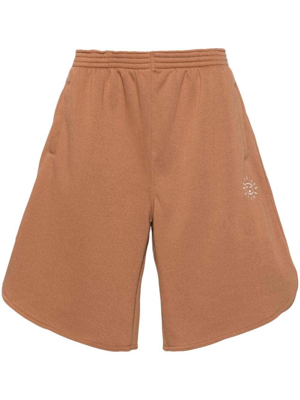 Société Anonyme Knielange Shorts mit Logo-Stickerei - Braun von Société Anonyme