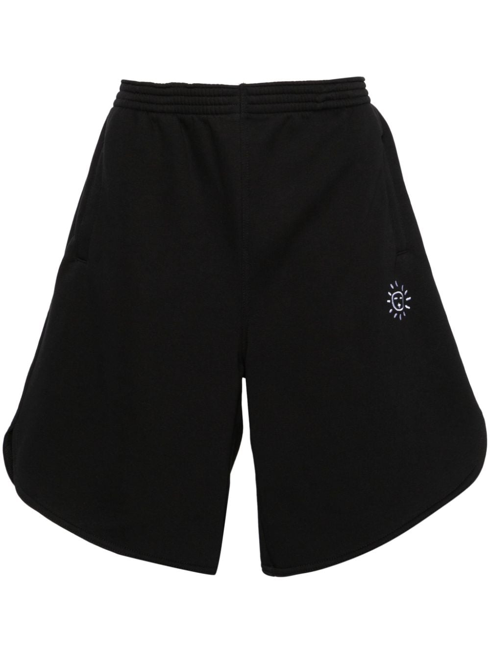 Société Anonyme Knielange Shorts mit Logo-Stickerei - Schwarz von Société Anonyme