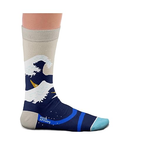 Sock Affairs – Great Wave Kunstsammlung Unisex-Socken, Lustige Socken für Männer und Frauen – Lustige Coole Socken von Sock Affairs