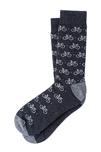 Herren-Socken, Motiv: Fahrrad - Grau - Einheitsgröße von Sock Genius