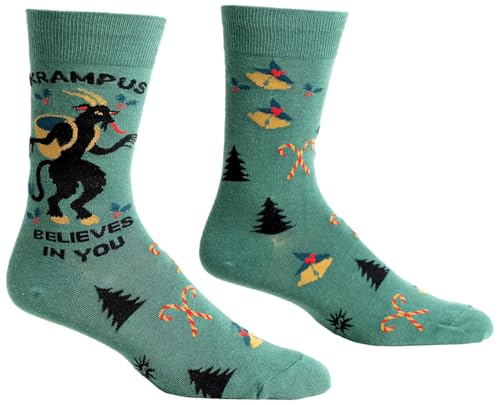 Sock It To Me, Herren Crew, lustige Socken, Krampus Believes in You, Einheitsgröße von Sock It To Me