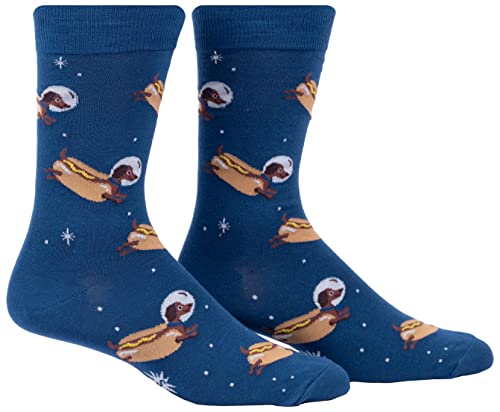 Sock It To Me, Herren Crew, lustige Socken, Weiner Dogs in Space, Einheitsgröße von Sock It To Me