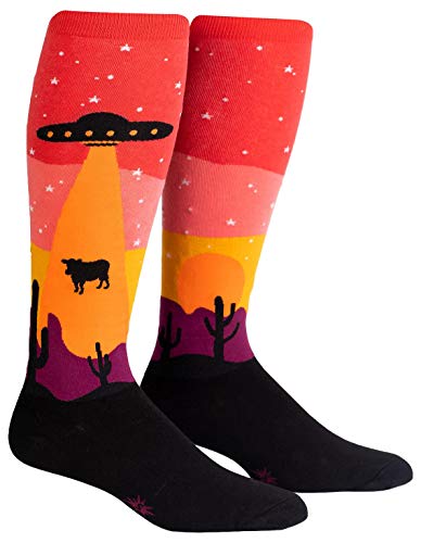 Sock It To Me, Kniestrümpfe mit weitem Waden-Stretch, Area 51 Aliens, One size von Sock It To Me