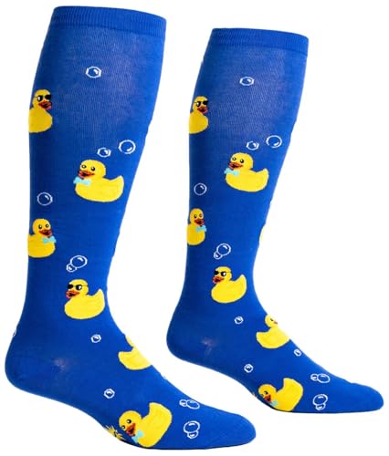 Sock It To Me, Stretch-Kniestrümpfe mit breiter Wade, Gummi-Ente, Einheitsgröße von Sock It To Me