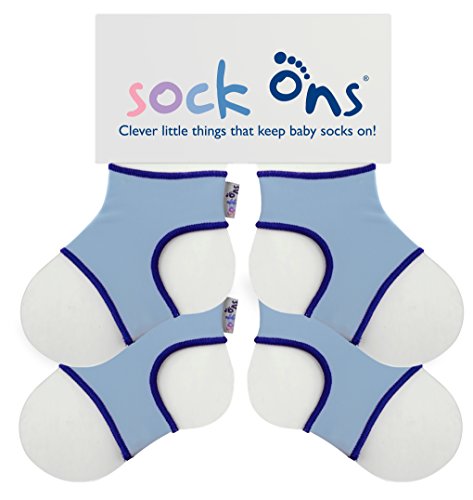Sock Ons Kluge kleine Dinge, die Babysocken halten! - 2er Pack -12-18 Monate (Blau) von Sock Ons