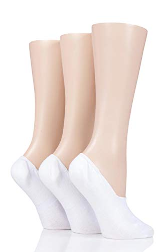 SockShop Damen Bambus Fein Hoher Schnitt Liner Packung mit 3 Weiß 37-41 SockShop Damen Bambus Fein Hoher Schnitt Liner Packung mit 3 Weiß 37-41 von SockShop