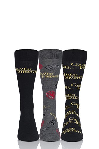 SockShop 3 Paar Game of Thrones Logo Baumwollsocken 39-44 von SockShop