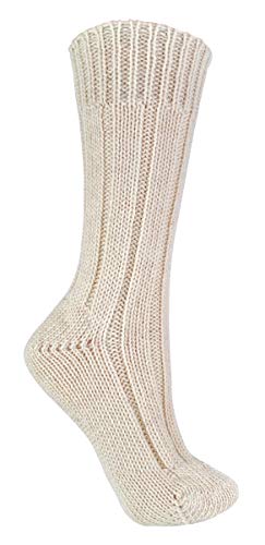 Sock Snob - Damen Winter Warm Uni Natur Reine Wolle 100% Wollsocken (37-40 eu, S198 Cream) von Sock Snob