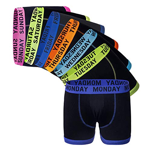 Sock Stack Days Of The Week Boxershorts 7 Paar Herren Comfort Fit Boxer Unterwäsche Schwarz Boxershort Trunks, Schwarz , XXL Sock Stack Days Of The Week Boxershorts 7 Paar Herren Comfort Fit Boxer Unterwäsche Schwarz Boxershort Trunks, Schwarz , XXL von Sock Stack