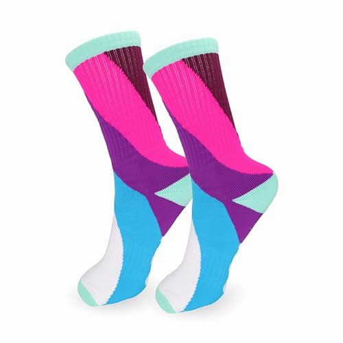 Bunte Socken Tennissocken mit Muster Lange Socken für Damen & Herren Freizeitsocken gesticktes Logo (DE/NL/SE/PL, Numerisch, 35, 40, Regular, Regular, Racing) von SockIT Socks