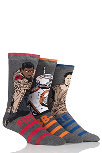 SOCKSHOP Herren 3 Paar Star Wars neue Helden BB-8, Rey und Finn Socken Sortiert 46-48 von SOCKSHOP