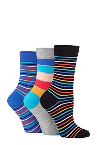 SockShop Damen Bambussocken mit Komfortbündchen Packung mit 3 Strandhütte 37-42 von SockShop