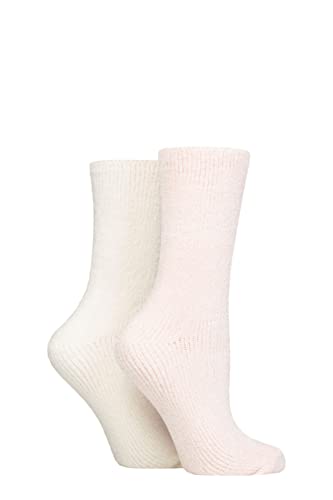 SockShop Damen Chenille Stiefelsocken Packung 2 Opalrosa 37-42 von SockShop