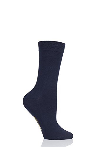 SockShop Damen Farbexplosion Bambus Socken mit glatter Zehennaht Packung mit 1 In der Marine 36-40 von SockShop