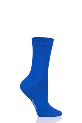 SockShop Damen Farbexplosion Bambus Socken mit glatter Zehennaht Packung mit 1 Wahres Blau 36-40 von SockShop